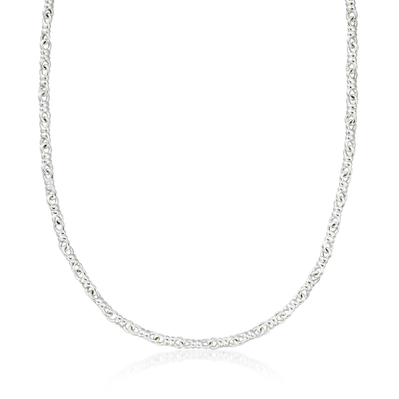 Zina sterling silver twisted-link necklace, linked chain