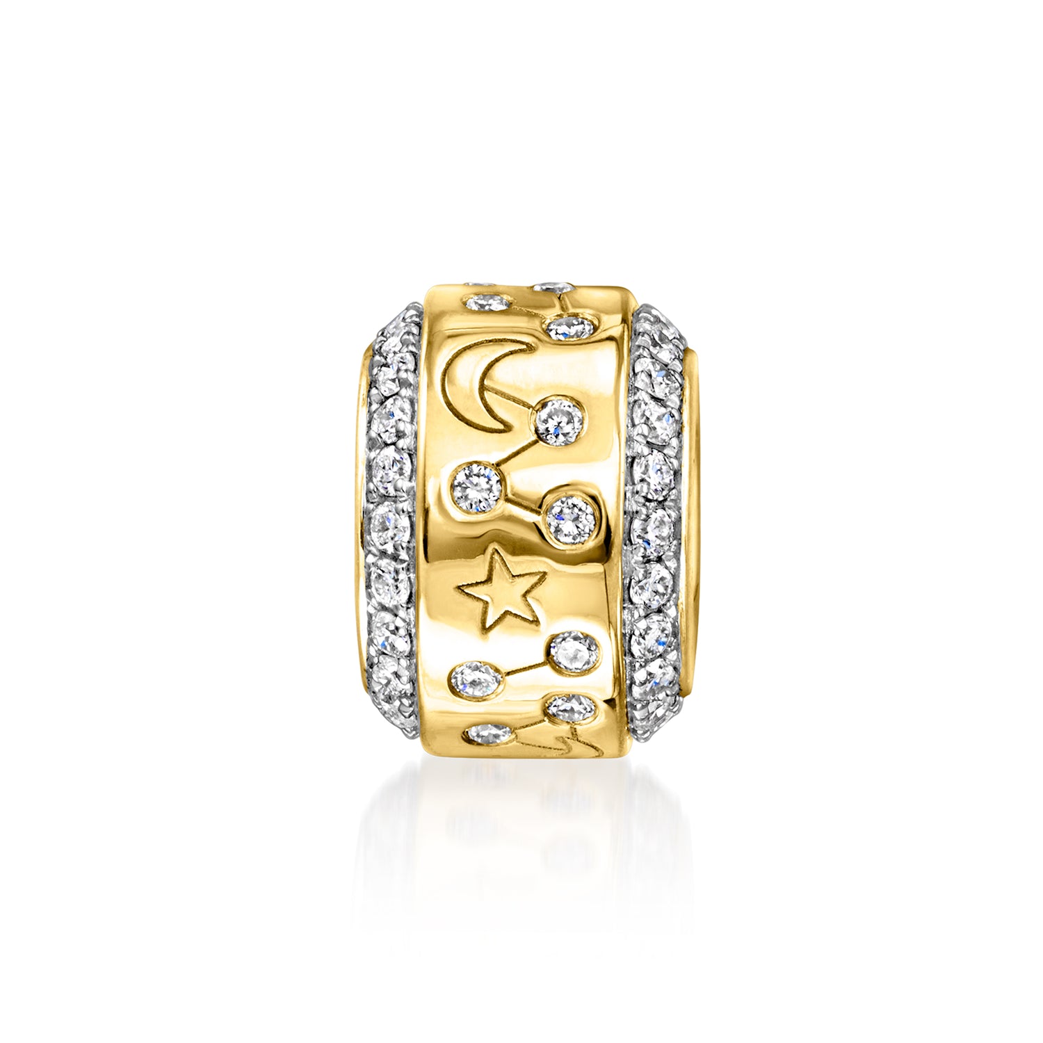 .65 ct. t.w. Lab Grown Diamond Celestial Bead Charm in 18kt Gold Over Sterling