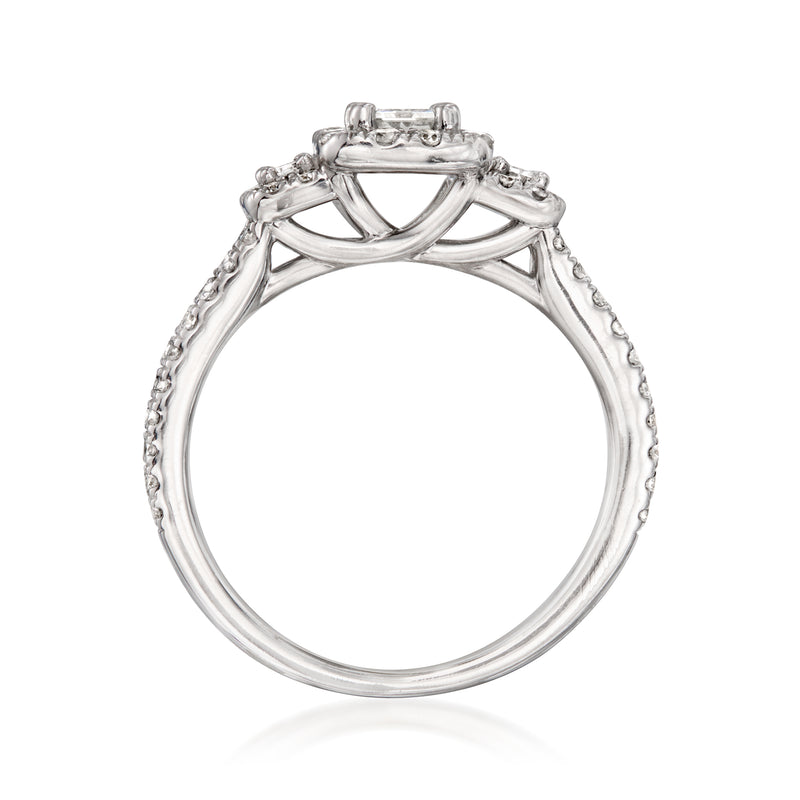C. 2020 diamond ring in 14kt white gold, side view