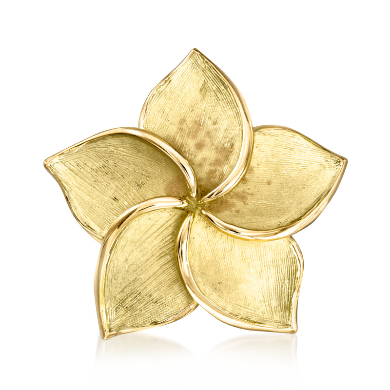 Tiffany 18kt yellow gold flower pin with five sculpted petals