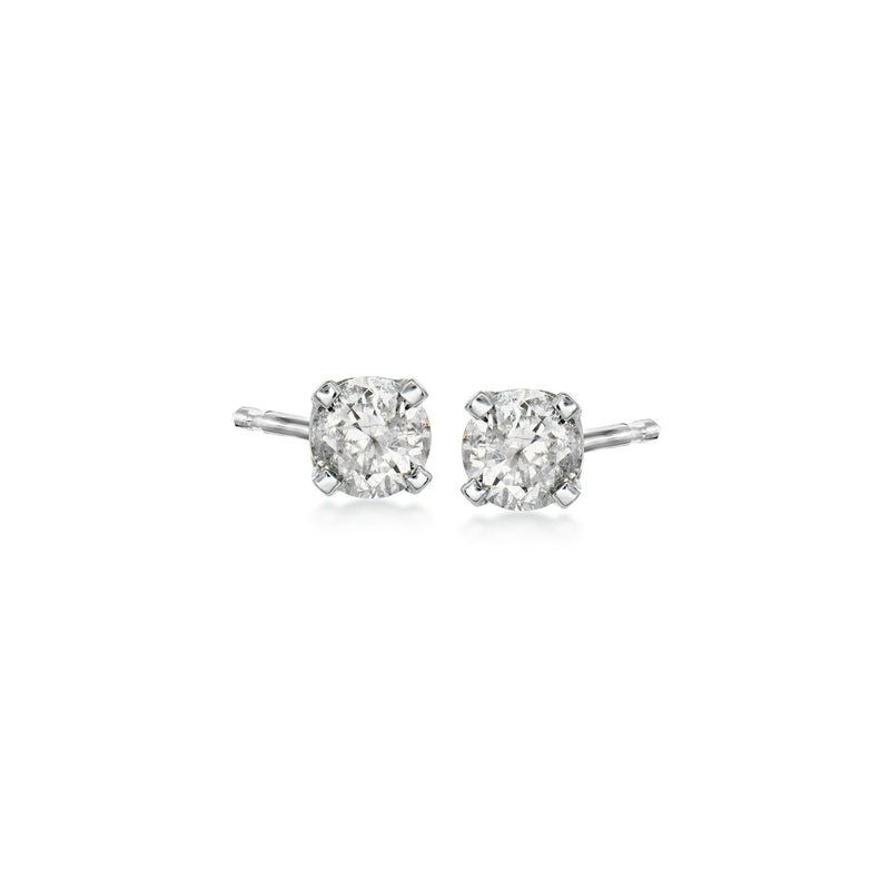 C. 1990 Vintage .30 ct. t.w. Diamond Stud Earrings in 14kt White Gold