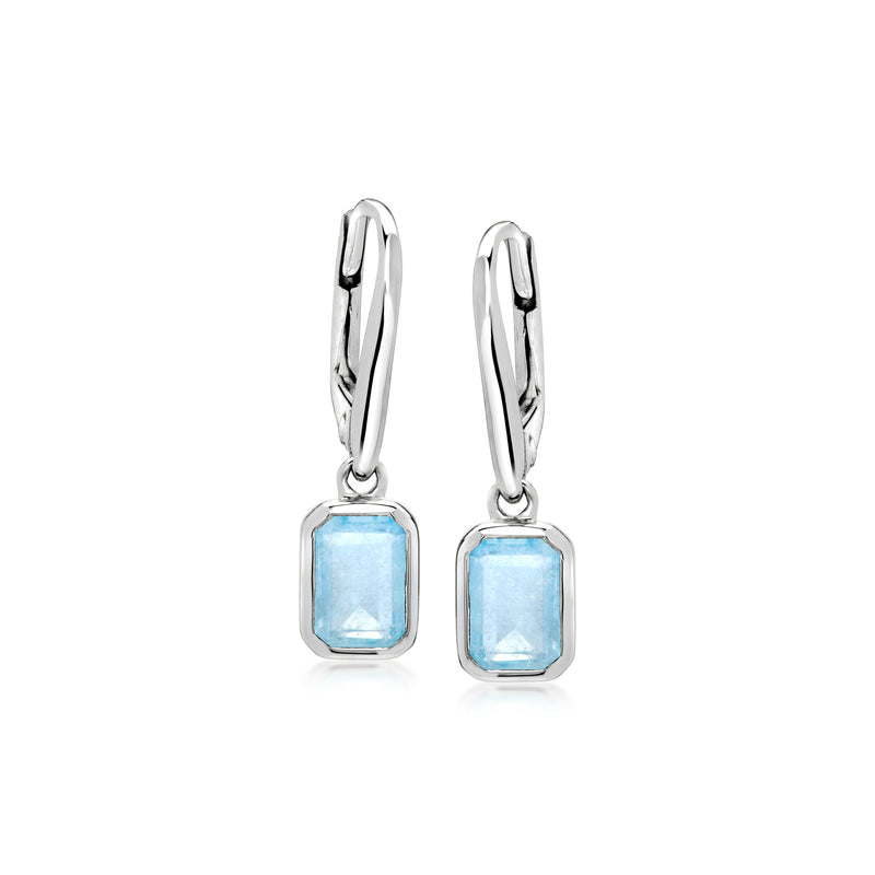 2.10 ct. t.w. Aquamarine Drop Earrings in Sterling Silver