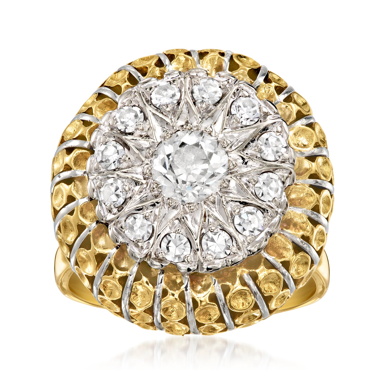 C. 1960 Vintage .90 ct. t.w. Diamond Ring in 14kt Yellow Gold