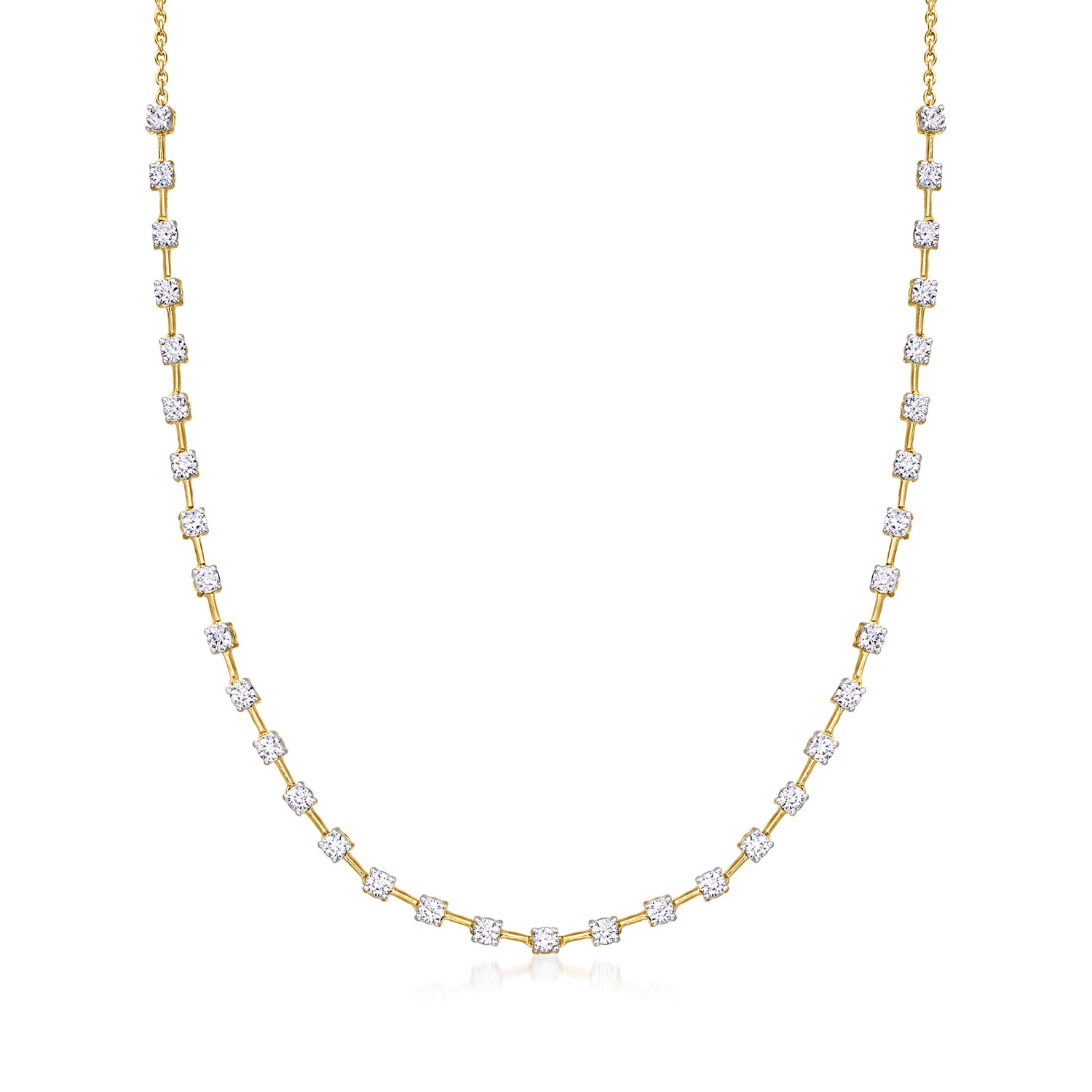 3.00 ct. t.w. Lab Grown Diamond Necklace in 18kt Gold Over Sterling
