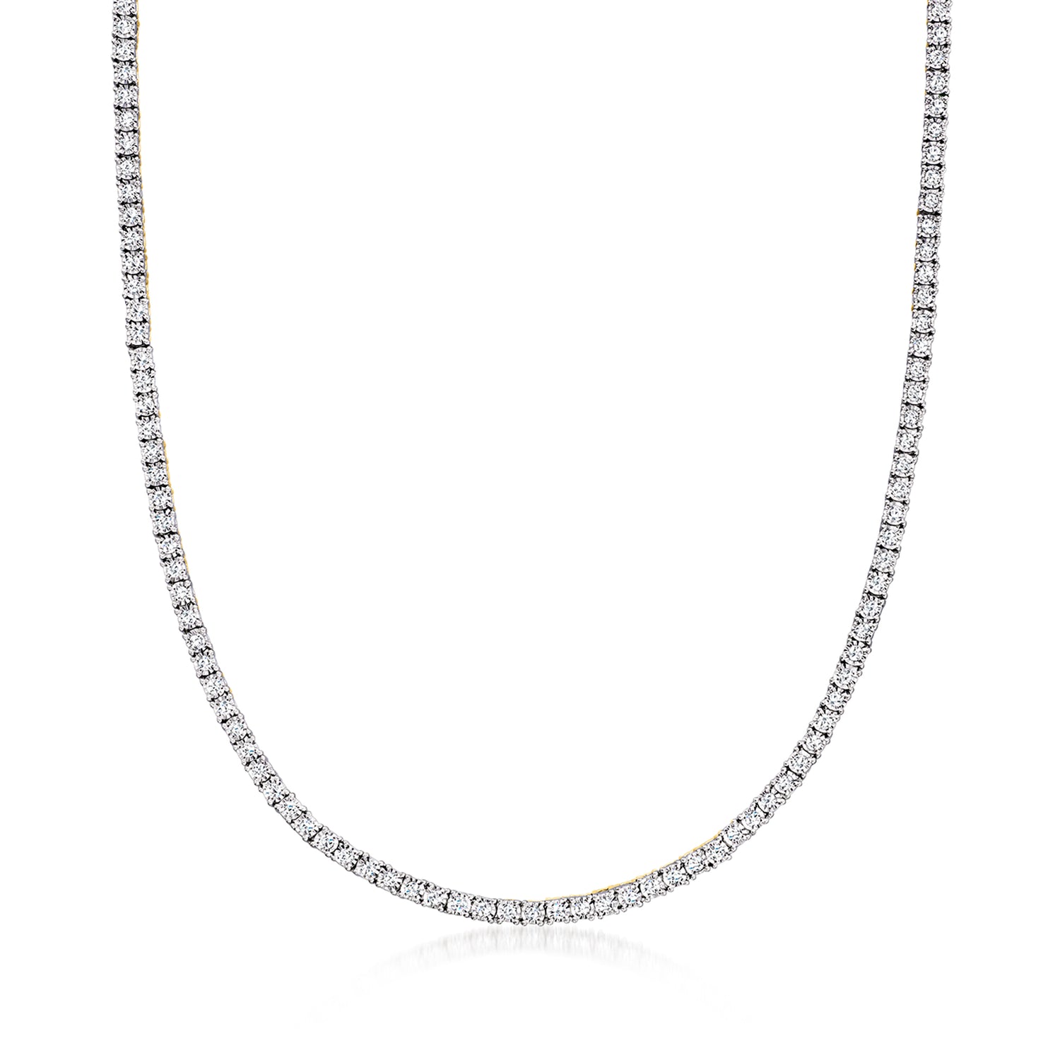 3.00 ct. t.w. Lab Grown Diamond Tennis Necklace in 18kt Gold Over Sterling