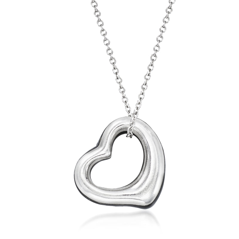 Sterling silver heart pendant on chain necklace