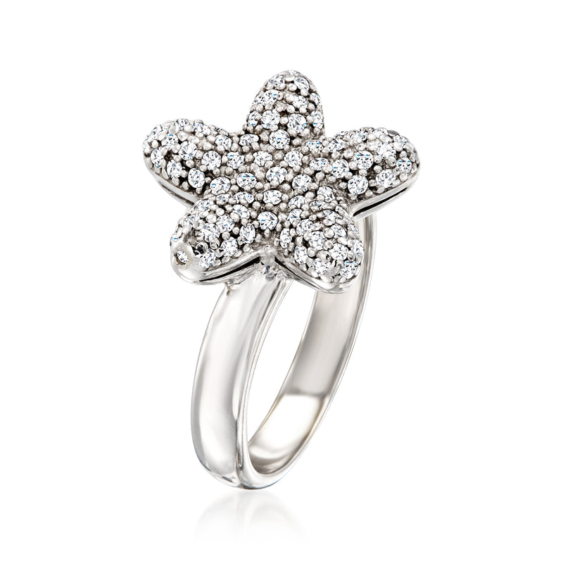 Vintage diamond starfish ring in 14kt white gold