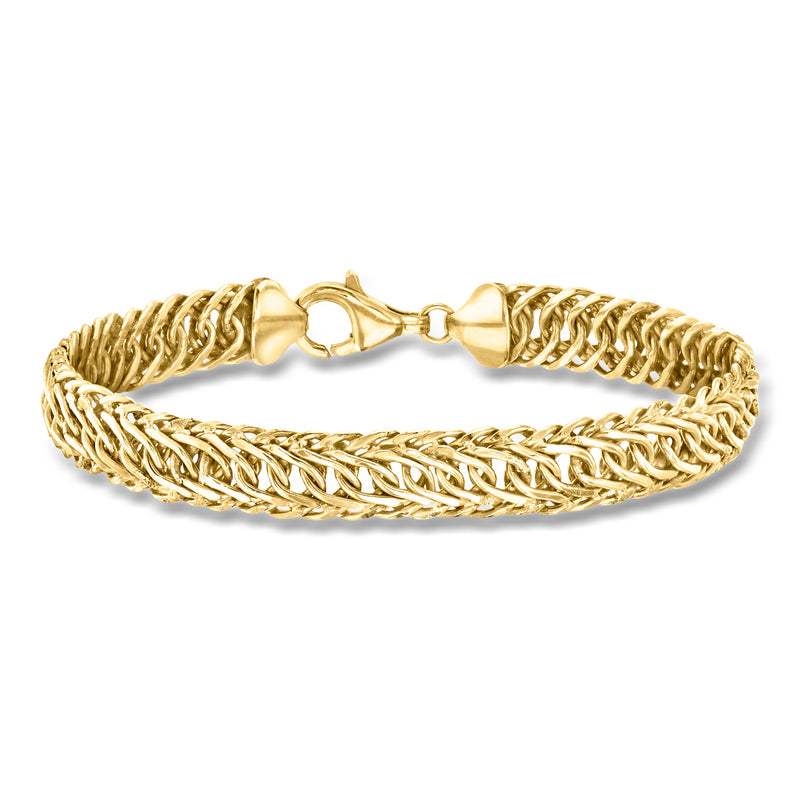 Gold-plated chain bracelet with Cestina links and lobster clasp