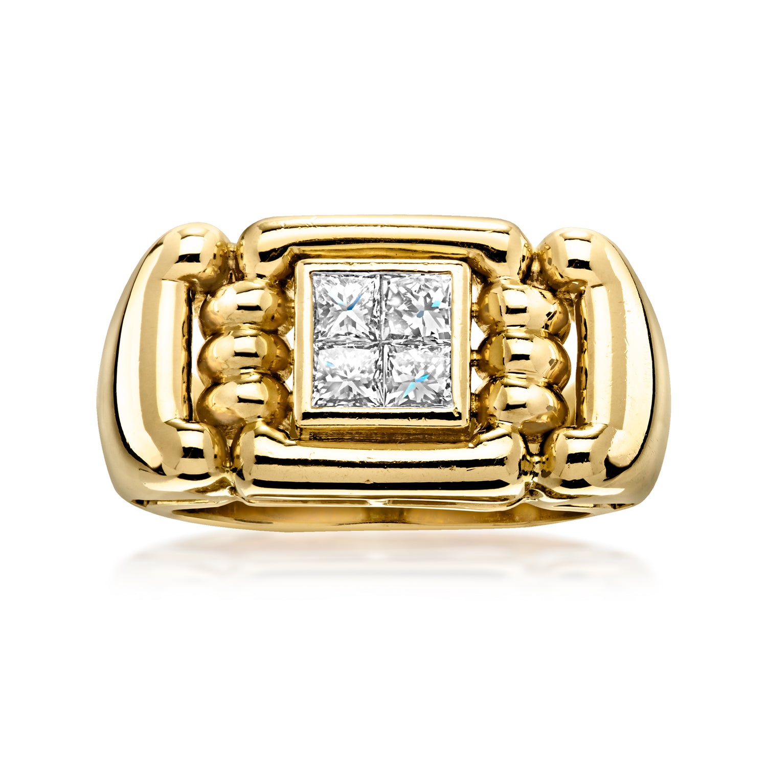 C. 1980 Vintage .50 ct. t.w. Diamond Ring in 18kt Yellow Gold