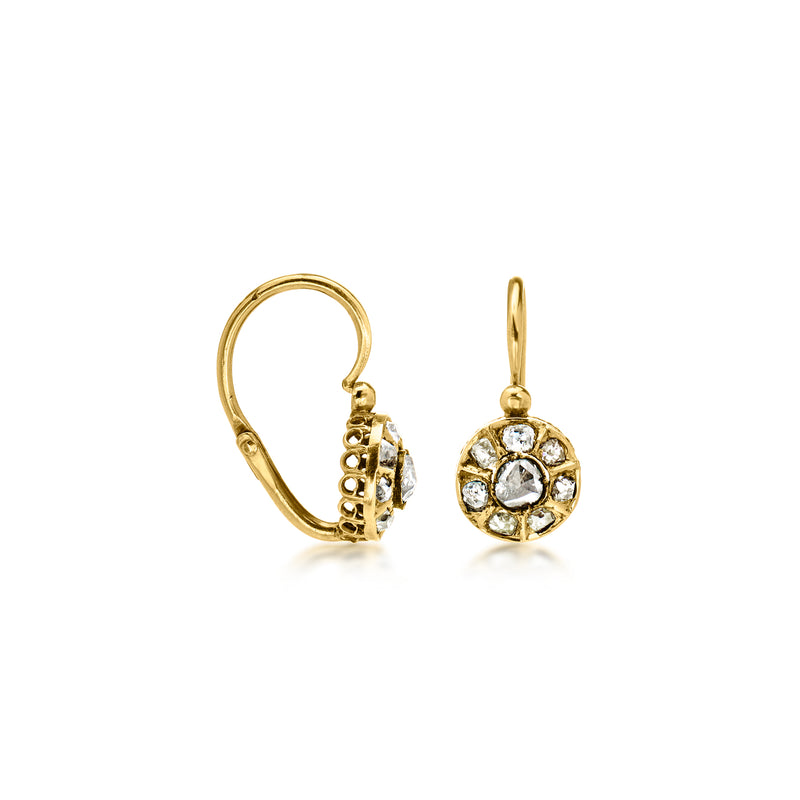 C. 1900 Vintage 2.00 ct. t.w. Diamond Day/Night Earrings in 18kt Yellow Gold