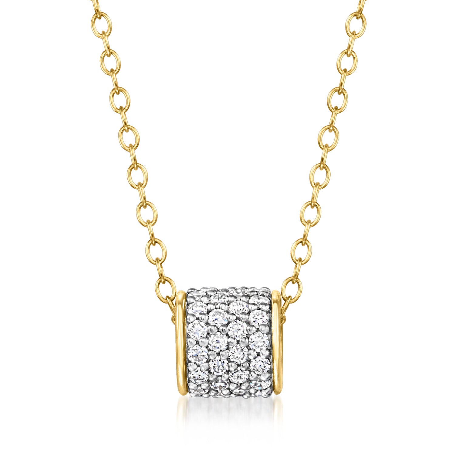 .50 ct. t.w. Pave Lab Grown Diamond Necklace in 18kt Gold Over Sterling