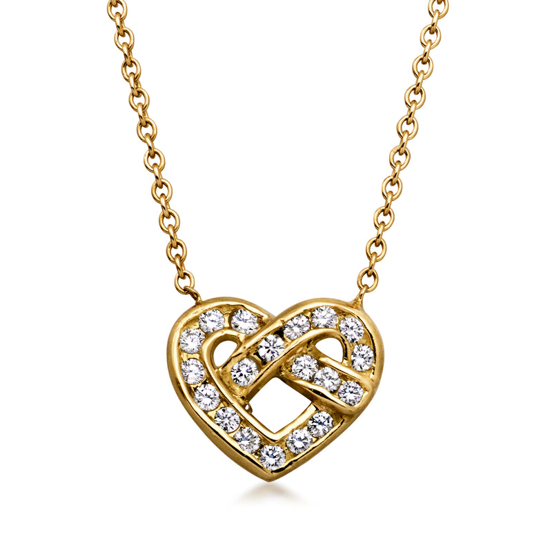 Tiffany diamond heart necklace in 18kt yellow gold