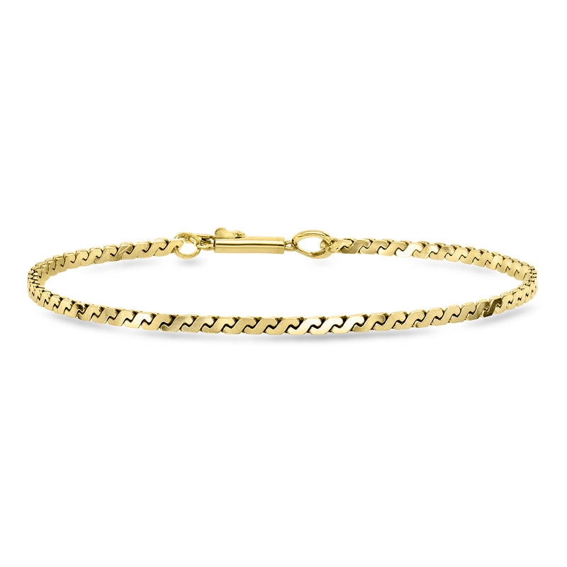 Vintage 14kt yellow gold fancy link bracelet with clasp