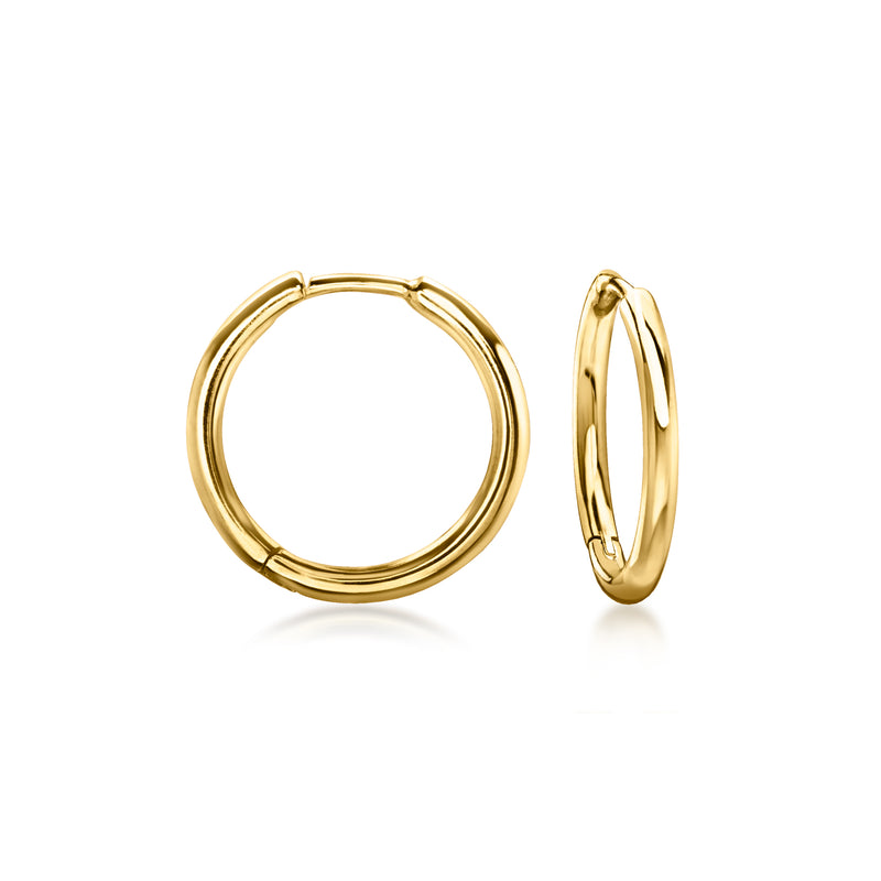 18kt gold over sterling hoop earrings with no drops attached