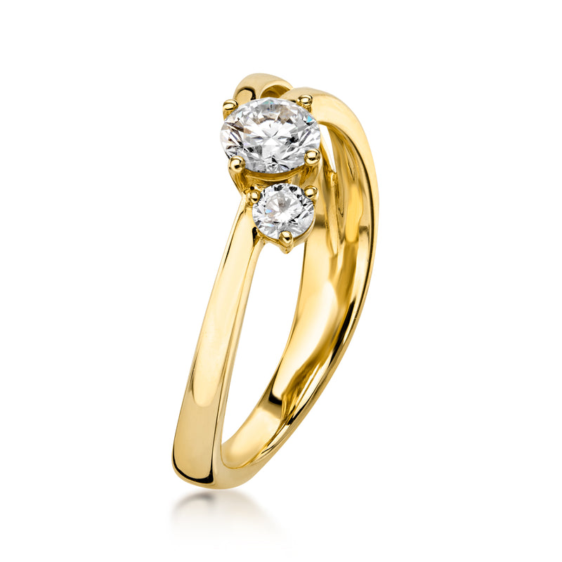 .50 ct. t.w. Lab-Grown Diamond Two-Stone Ring in 10kt Yellow Gold