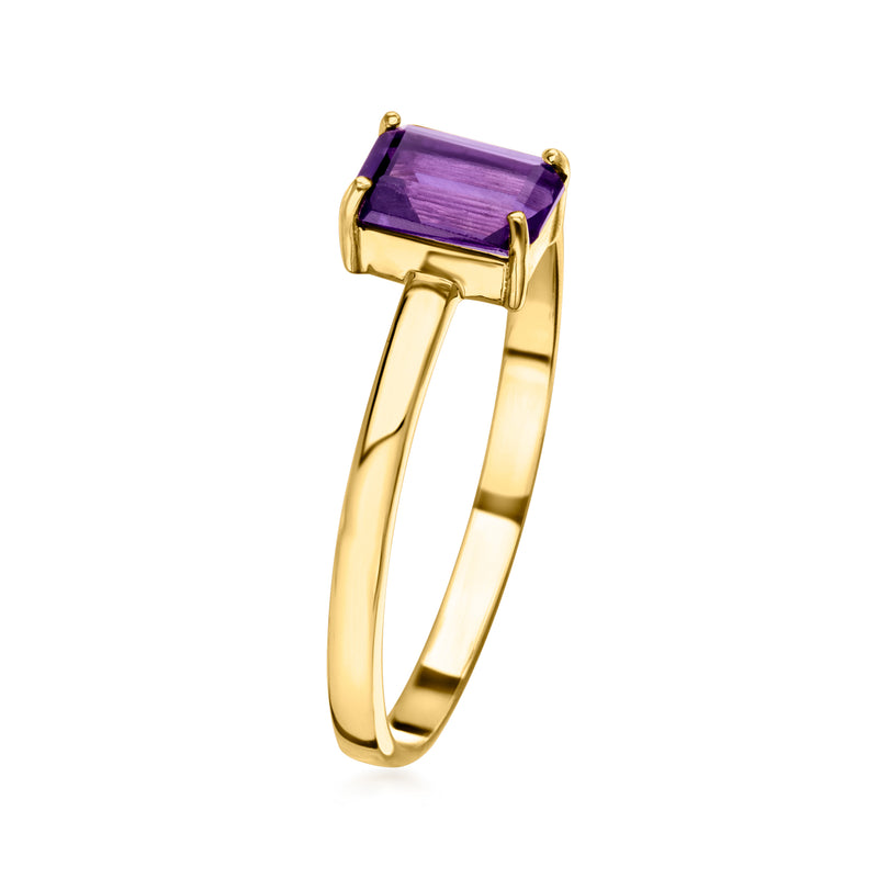.50 Carat Amethyst Ring in 10kt Yellow Gold