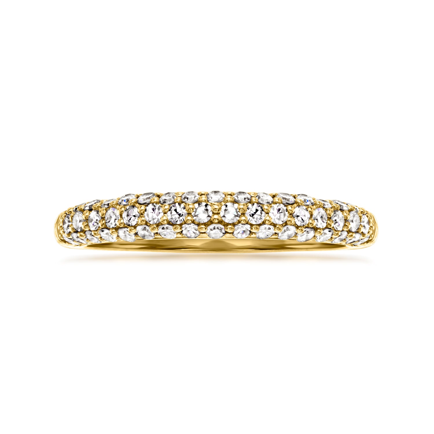 .50 ct. t.w. Pave Lab Grown Diamond Ring in 18kt Gold Over Sterling