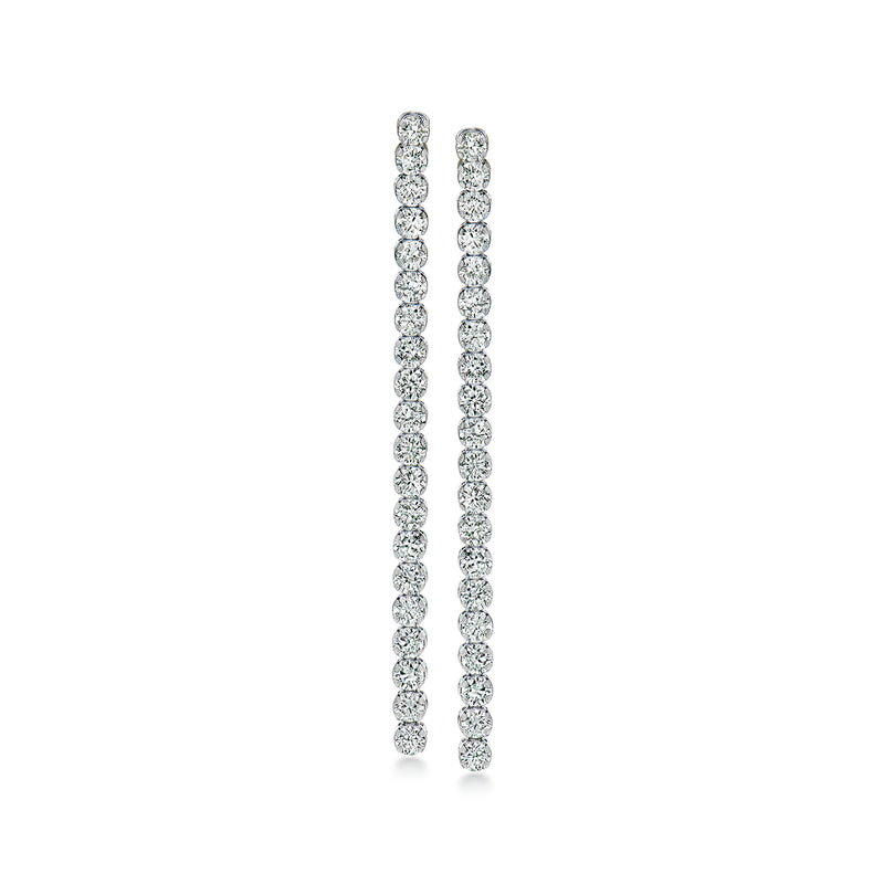 1.00 ct. t.w. Lab-Grown Diamond Linear Drop Earrings in Sterling Silver