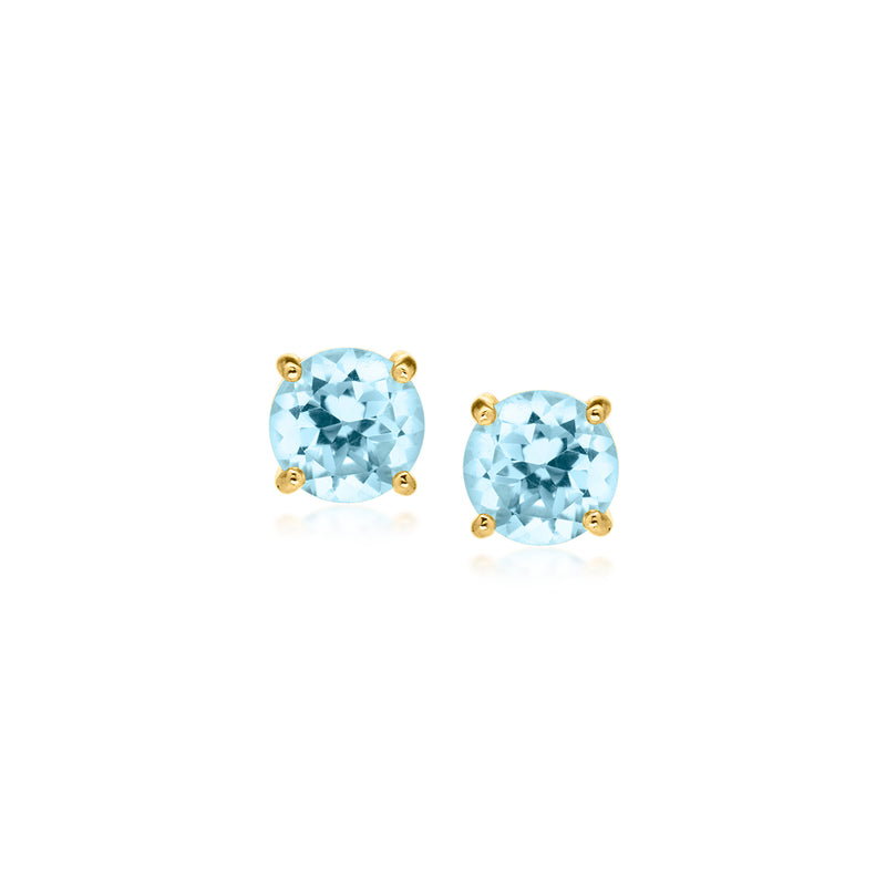 2.80 ct. t.w. Sky Blue Topaz Earrings with Removable Turquoise Drops in 18kt Gold Over Sterling