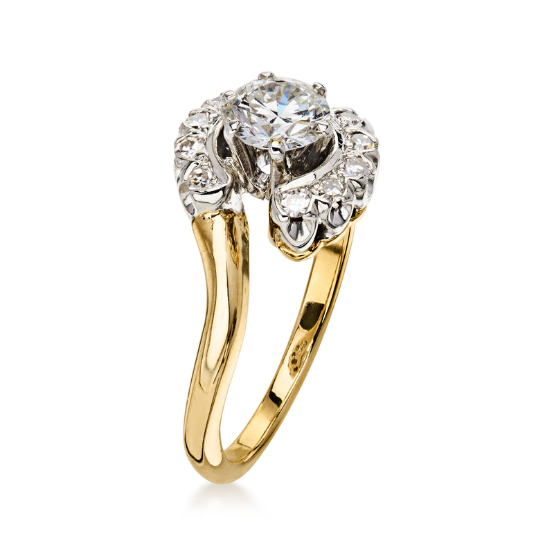 C. 1970 Vintage .73 ct. t.w. Diamond Ring in 14kt Yellow Gold. Size 6