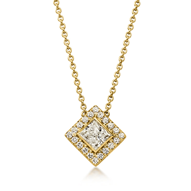 C. 2000 Vintage 1.04 ct. t.w. Diamond Necklace in 18kt Yellow Gold. 18"