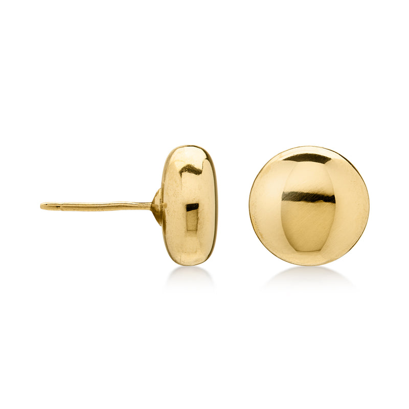 C. 1990 Vintage 14kt Yellow Gold Button Earrings