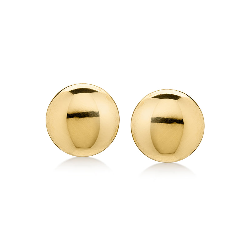 C. 1990 Vintage 14kt Yellow Gold Button Earrings