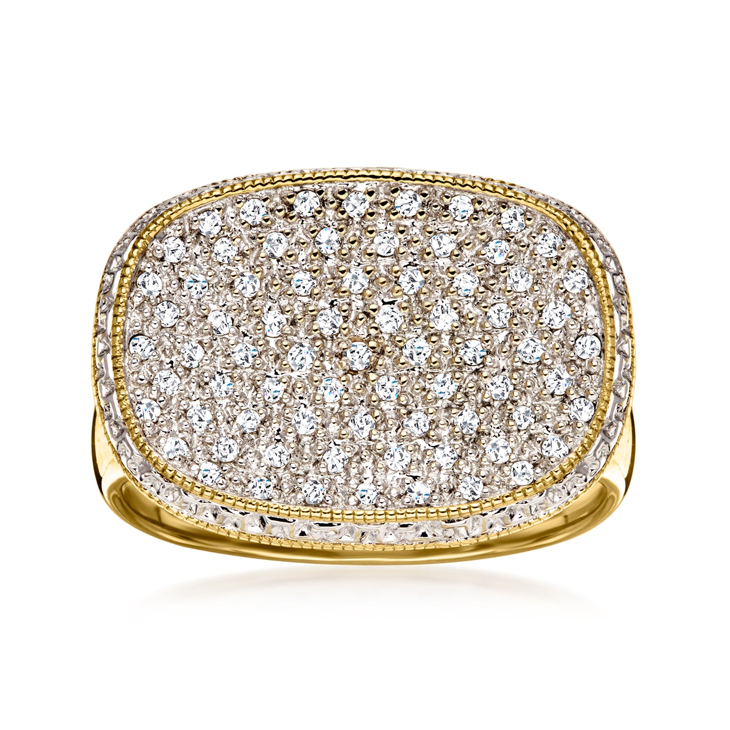 C. 1990 Vintage .60 ct. t.w. Pave Diamond Ring in 14kt Yellow Gold