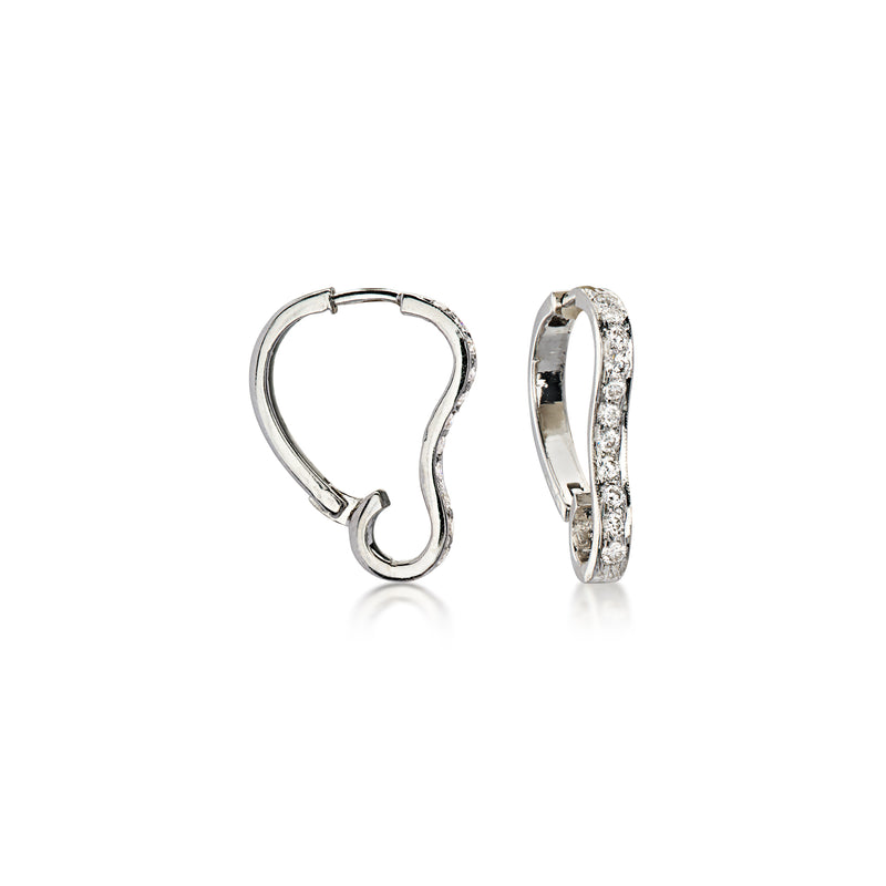 C. 2000 Vintage 9.00 ct. t.w. Citrine and .80 ct. t.w. Diamond Day/Night Drop Earrings in 18kt White Gold