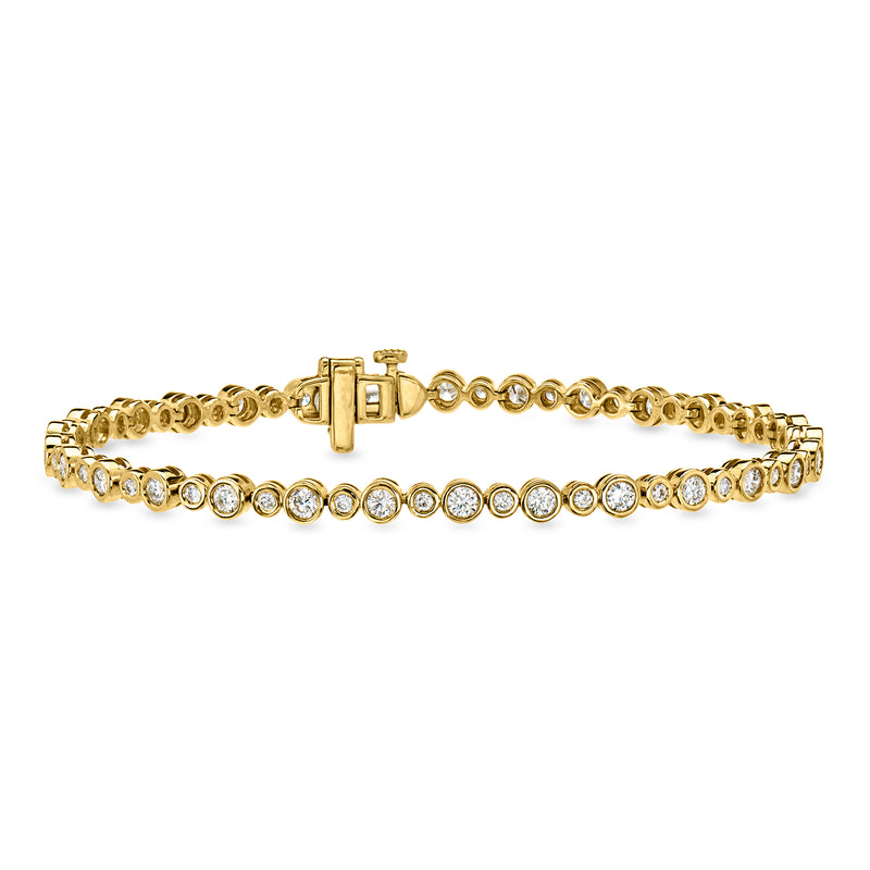 2.00 ct. t.w. Bezel-Set Lab-Grown Diamond Tennis Bracelet in 10kt Yellow Gold
