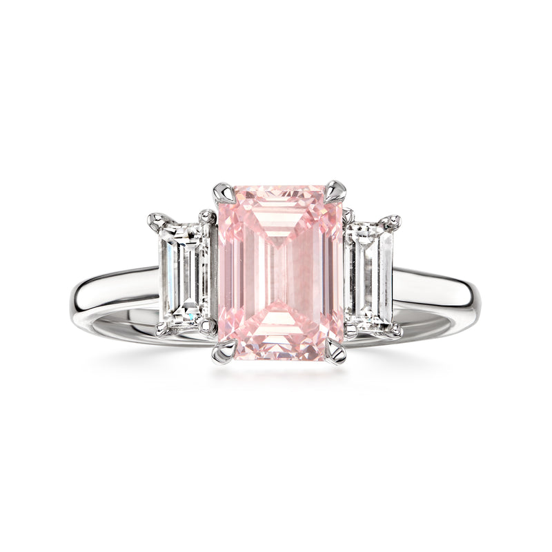 2.50 ct. t.w. Lab-Grown Pink and White Diamond Ring in 14kt White Gold