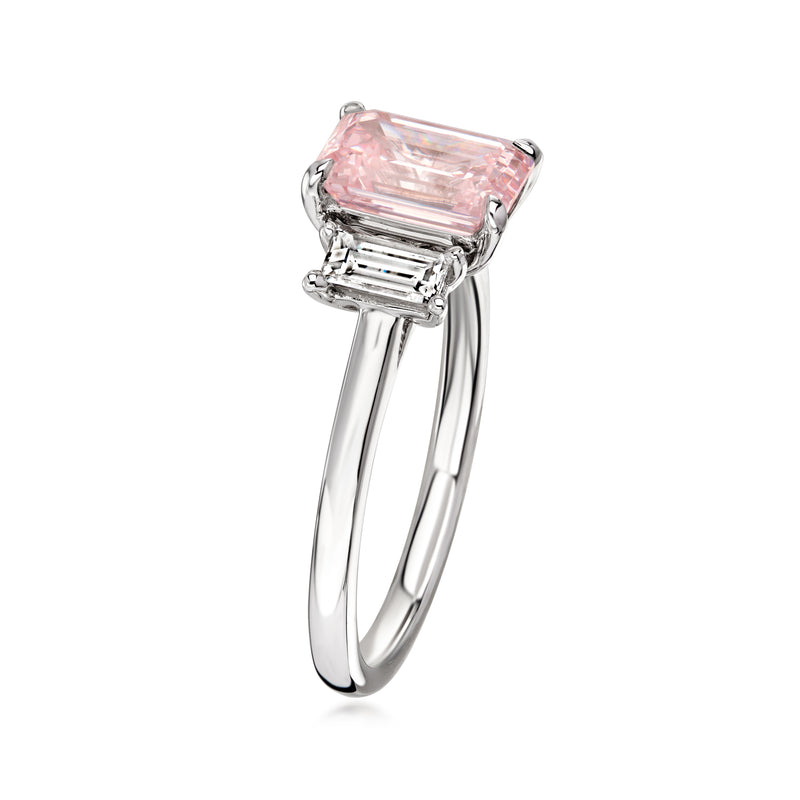 2.50 ct. t.w. Lab-Grown Pink and White Diamond Ring in 14kt White Gold