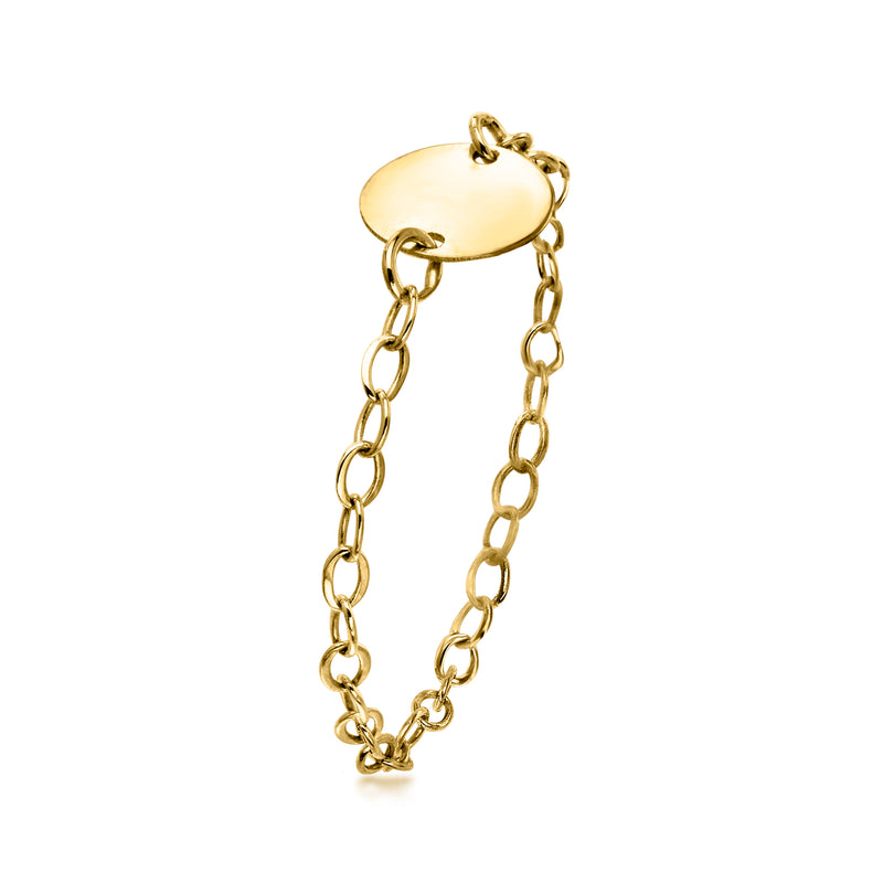 Italian 10kt Yellow Gold Circle Cable-Chain Ring