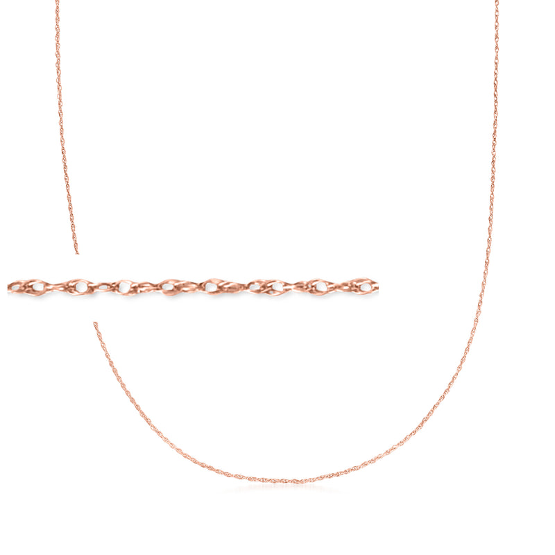 14kt rose gold rope-chain necklace with fine round links