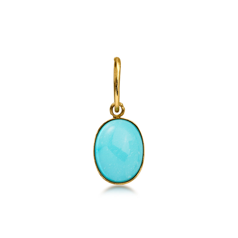Turquoise Charm in 14kt Yellow Gold