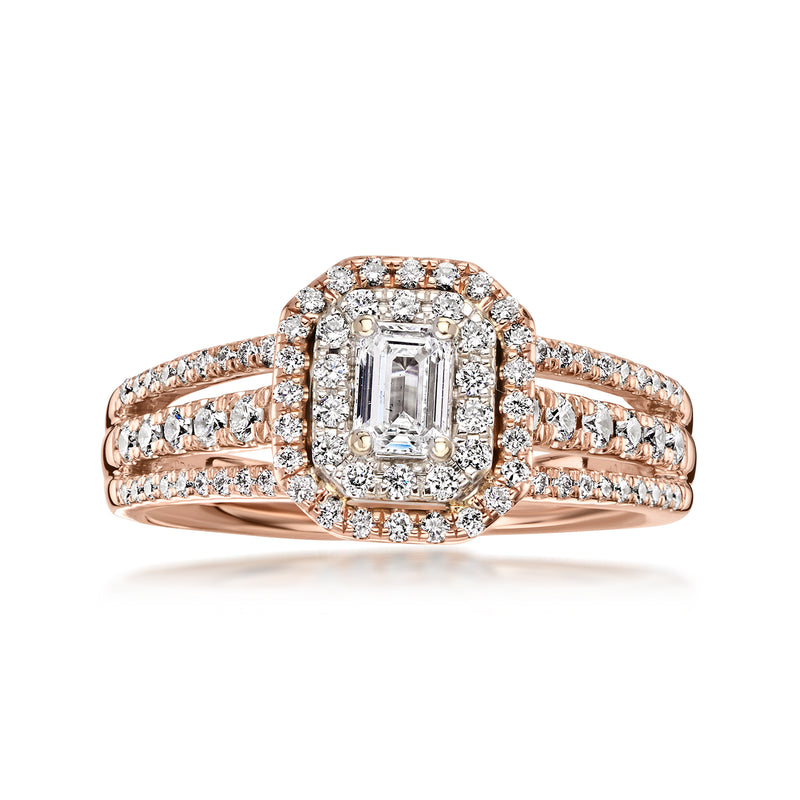 C. 2000 Vintage 1.20 ct. t.w. Diamond Ring in 14kt Rose Gold. Size 7