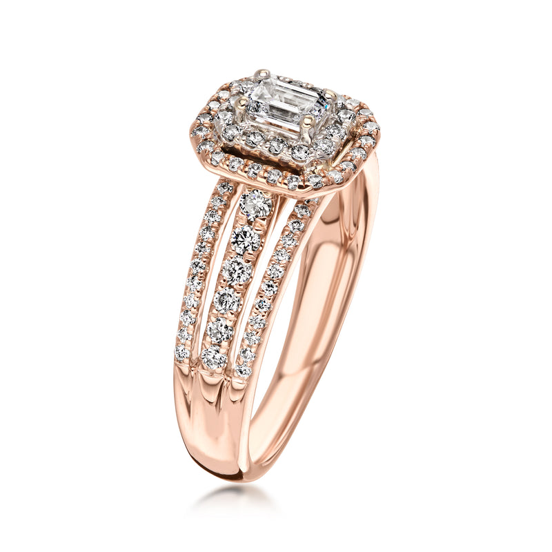C. 2000 Vintage 1.20 ct. t.w. Diamond Ring in 14kt Rose Gold. Size 7