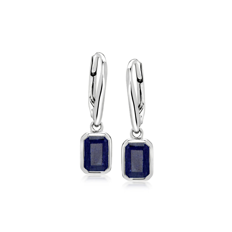 2.30 ct. t.w. Sapphire Drop Earrings in Sterling Silver