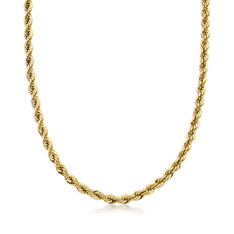 C. 1990 Vintage 14kt Yellow Gold Rope-Chain Necklace. 30"