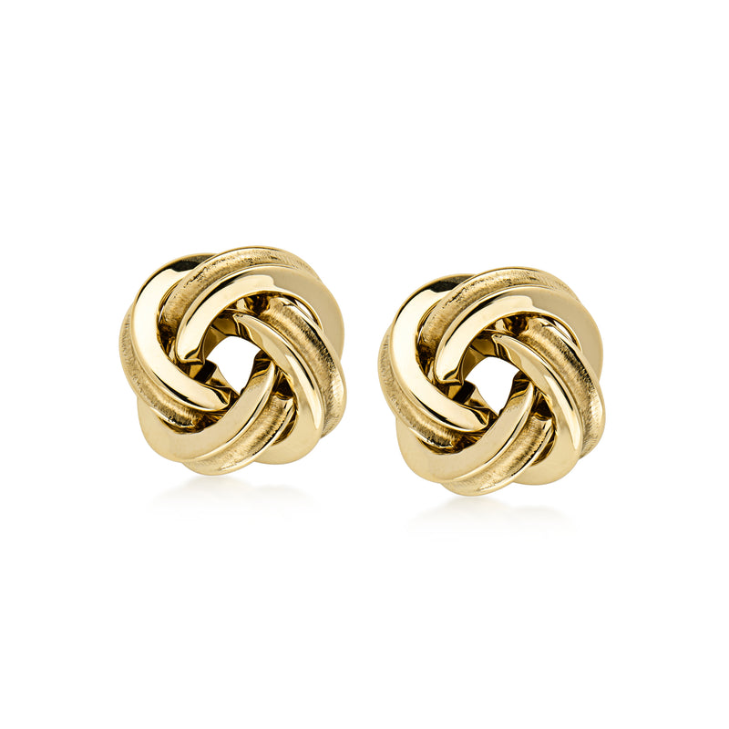 C. 1980 Vintage 14kt Yellow Gold Love Knot Earrings