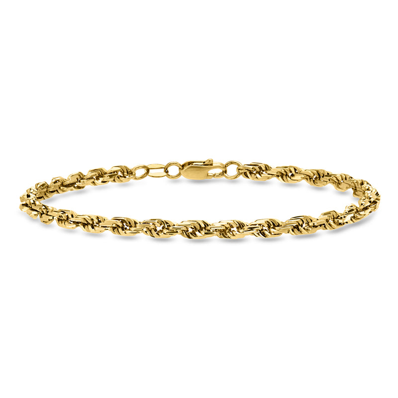 C. 1990 Vintage 14kt Yellow Gold Rope-Chain Bracelet. 7"