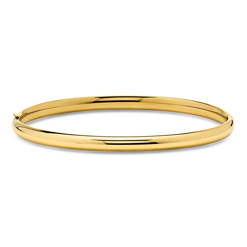 C. 1990 Vintage 14kt Yellow Gold Bangle Bracelet. 7"