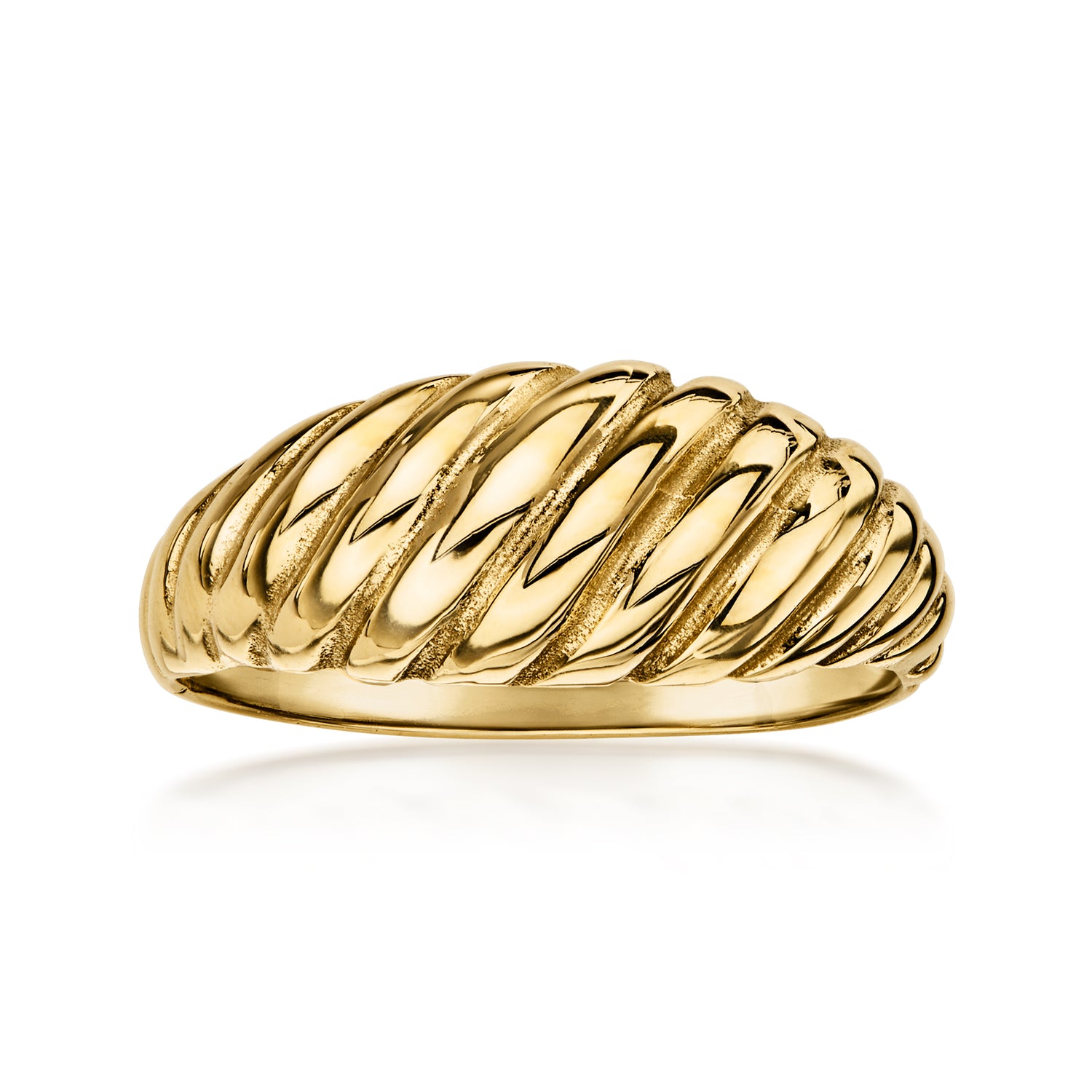 Pre-owned Ross-simons C. 1980 Vintage 14kt Yellow Gold Shrimp Ring