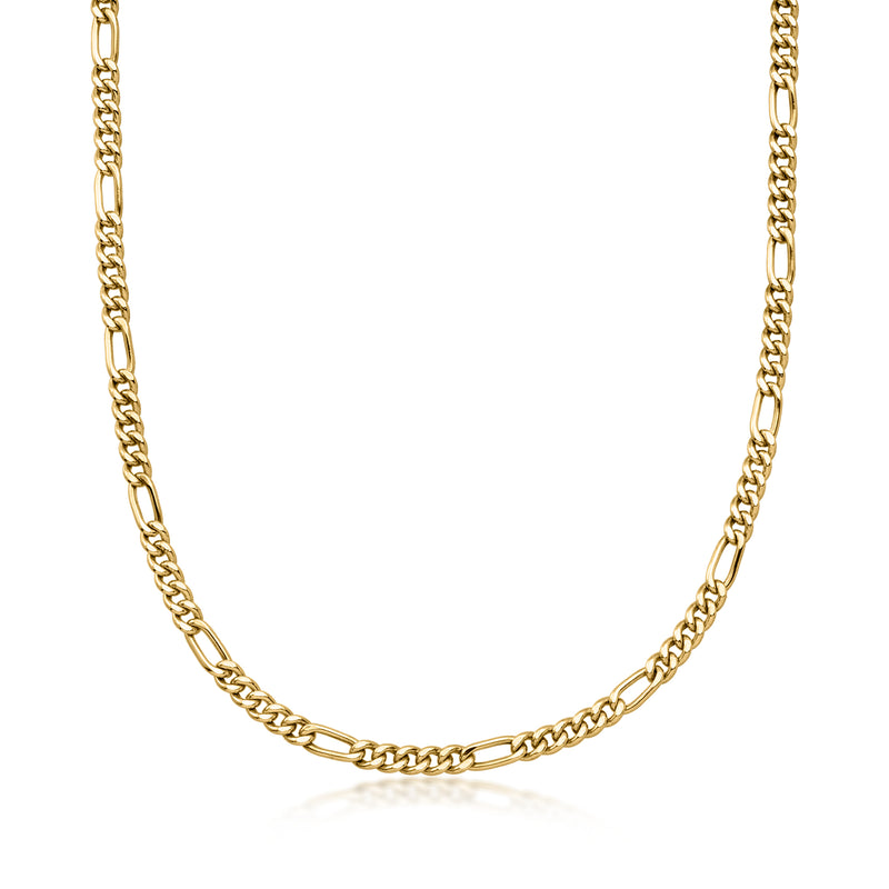 C. 1980 Vintage 4mm 14kt Yellow Gold Figaro-Link Necklace. 31.5"