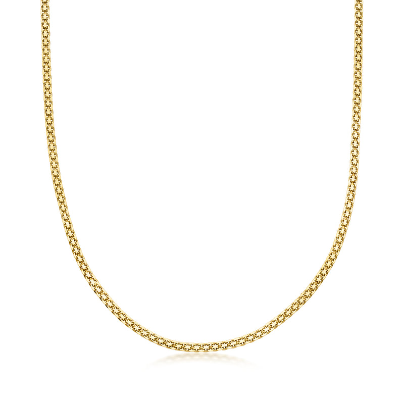 C. 1980 Vintage 18kt Yellow Gold Fancy-Link Necklace. 19.75"