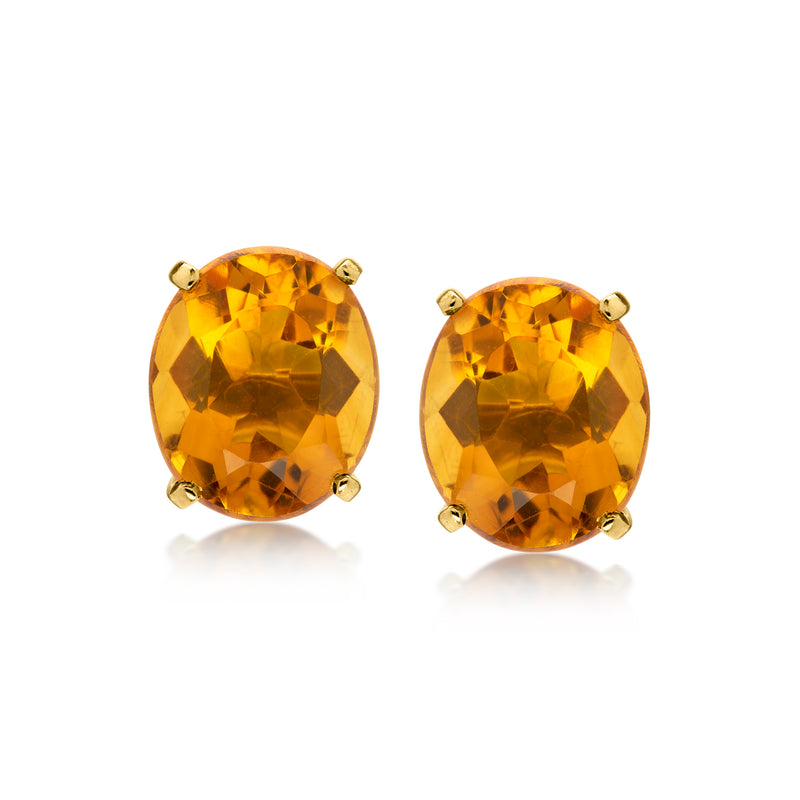 C. 1990 Vintage 8.40 ct. t.w. Orange Citrine Earrings in 18kt Yellow Gold
