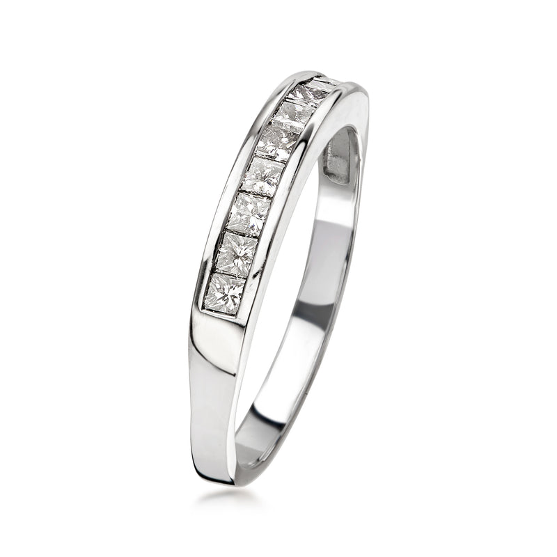 C. 2000 Vintage .30 ct. t.w. Princess-Cut Diamond Ring in Platinum. Size 7