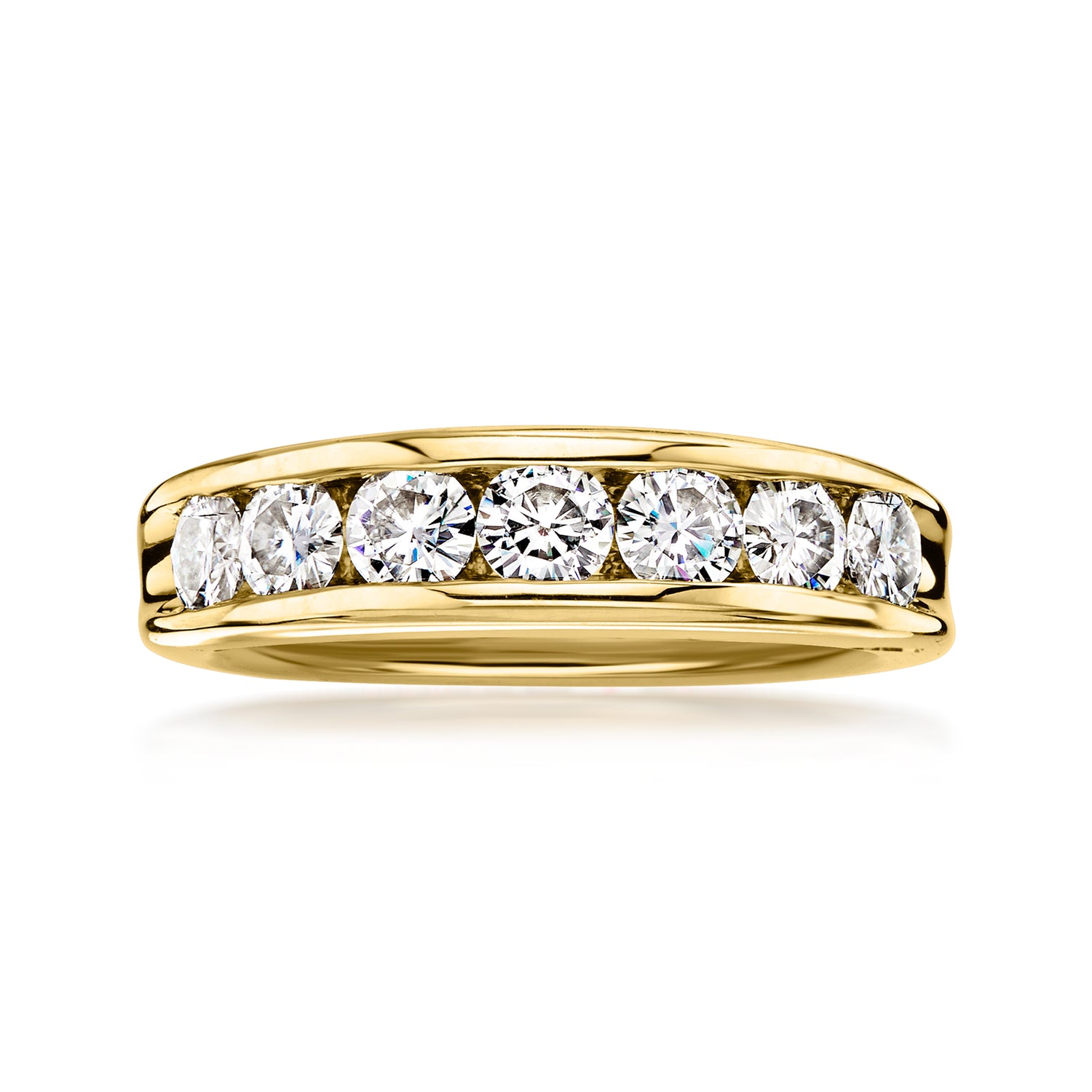 C. 1990 Vintage 1.00 ct. t.w. Diamond Seven-Stone Ring in 14kt Yellow Gold