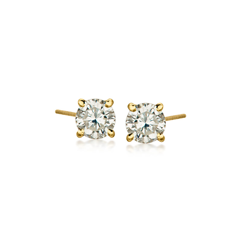 C. 2000 Vintage .70 ct. t.w. Diamond Stud Earrings in 14kt Yellow Gold