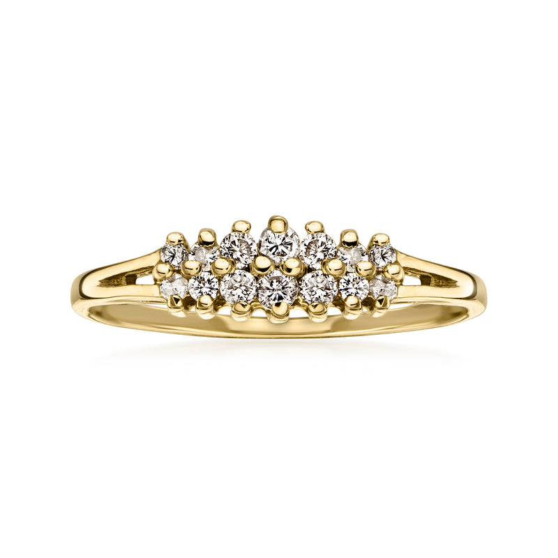C. 1990 Vintage .20 ct. t.w. Diamond Ring in 14kt Yellow Gold. Size 6